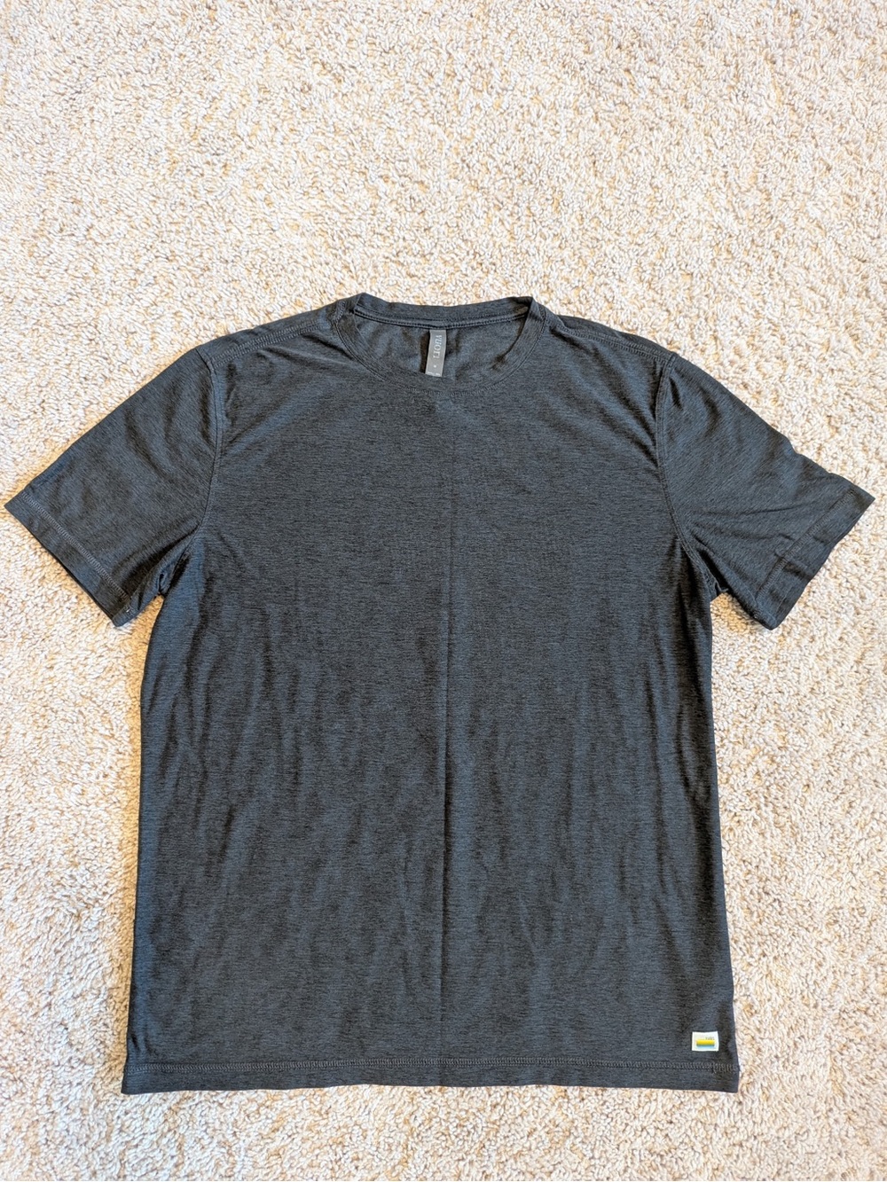 Men's Charcoal Heather Crew Neck Short Sleeve Tee